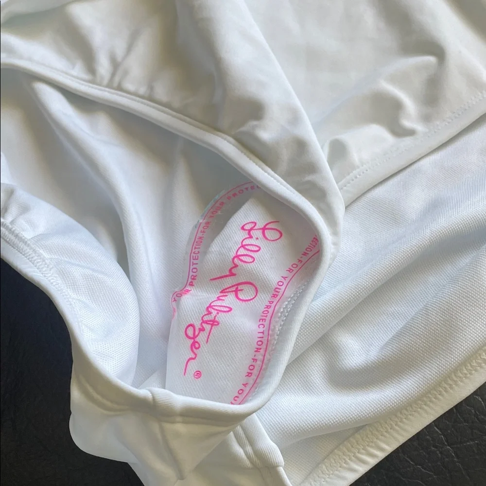 Lilly Pulitzer White Ruched Strapless Swimsuit - Picture 4 of 9